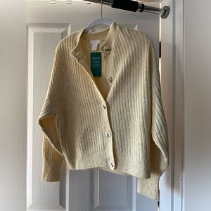 H&M yellow cardigan NWT SIZE XS